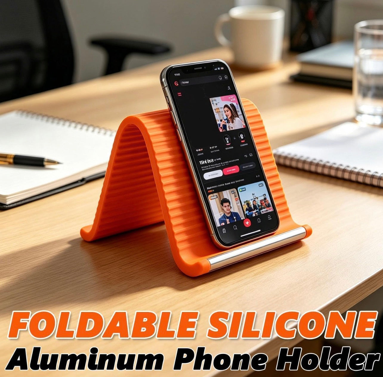 Foldable Silicone Phone Stand (Pack of 1)